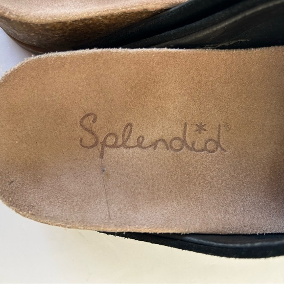 Splendid Black Suede Clog Shoe Minimalist Scandigirl Potato Casey NWOT Size 6 - Picture 8 of 10
